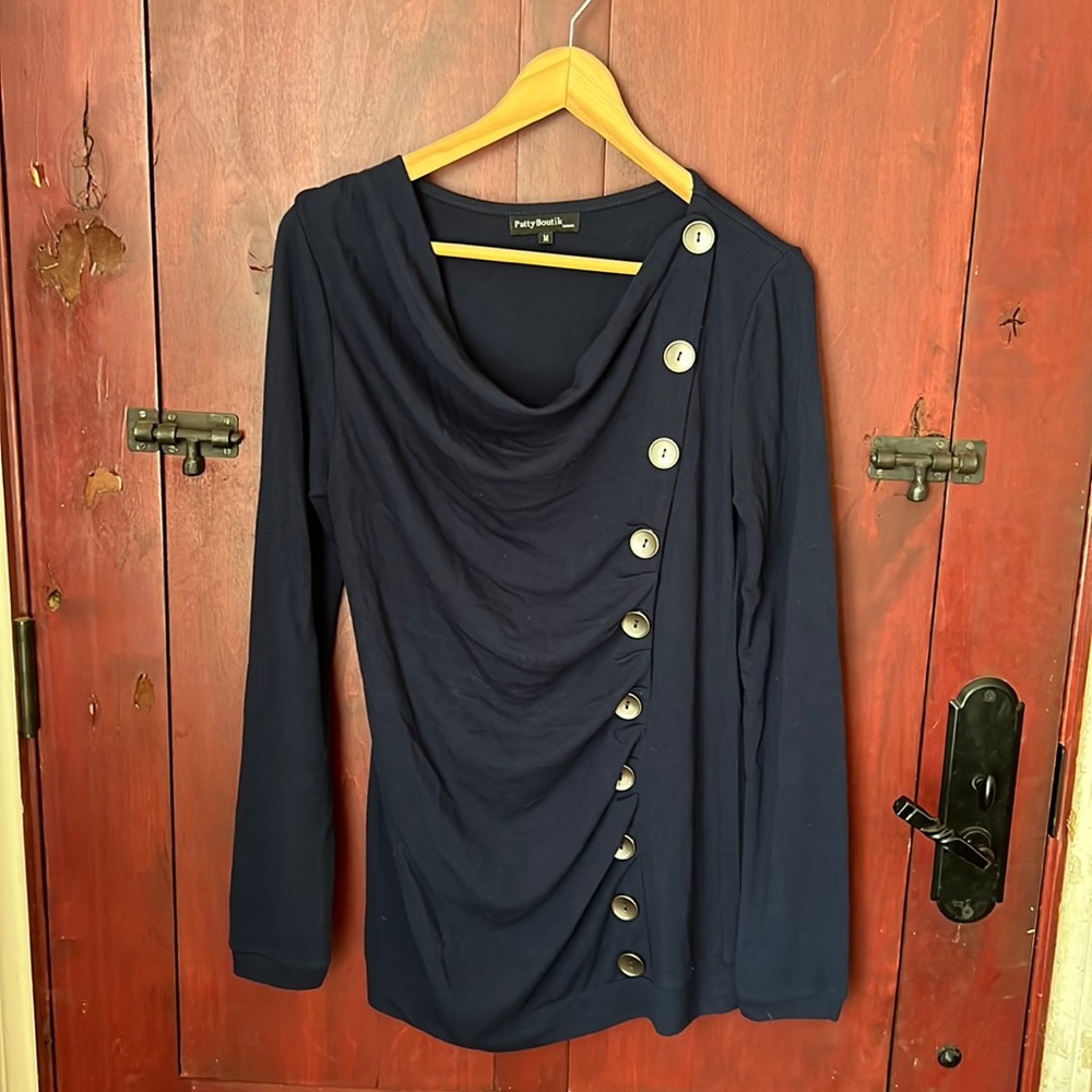 Navy maternity sweater